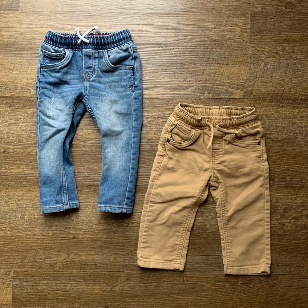 Cat & Jack Toddler Jeans Khakis Skinny Slim Fit 18 Month Pants Elastic Pull On